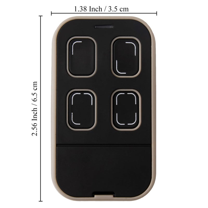 XIHADA Universal Garage Door Opener Remote Cloner Universal Gate Opener Remote Cloning Homelink with Visor Clip Programmable Learning Key Fob 4-Buttons Multi Frequency 280MHZ-868MHZ (Black with Grey) - Image 5